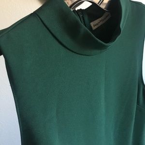 Mini Green Turtleneck Dress